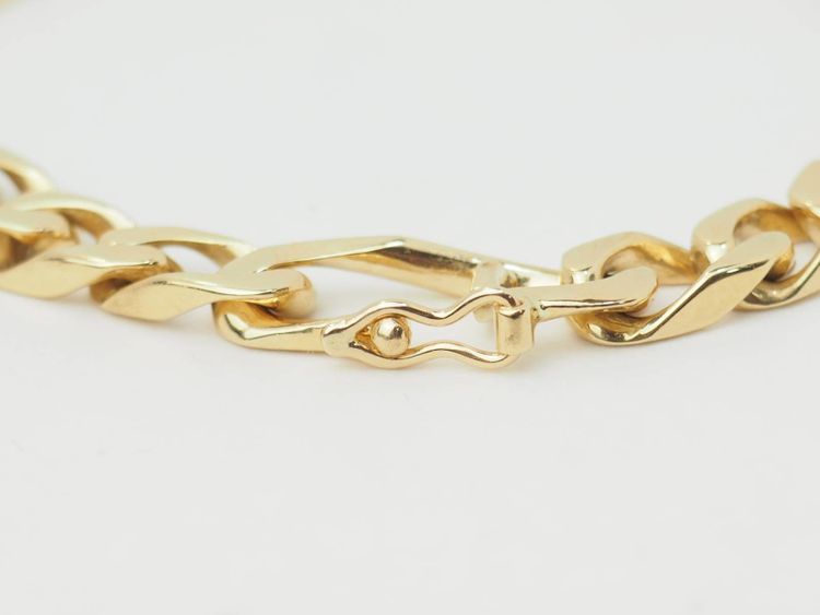 Bracciale vintage con catena figurata alternata 1/3 in oro giallo