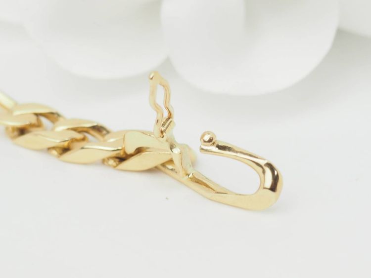 Bracciale vintage con catena figurata alternata 1/3 in oro giallo