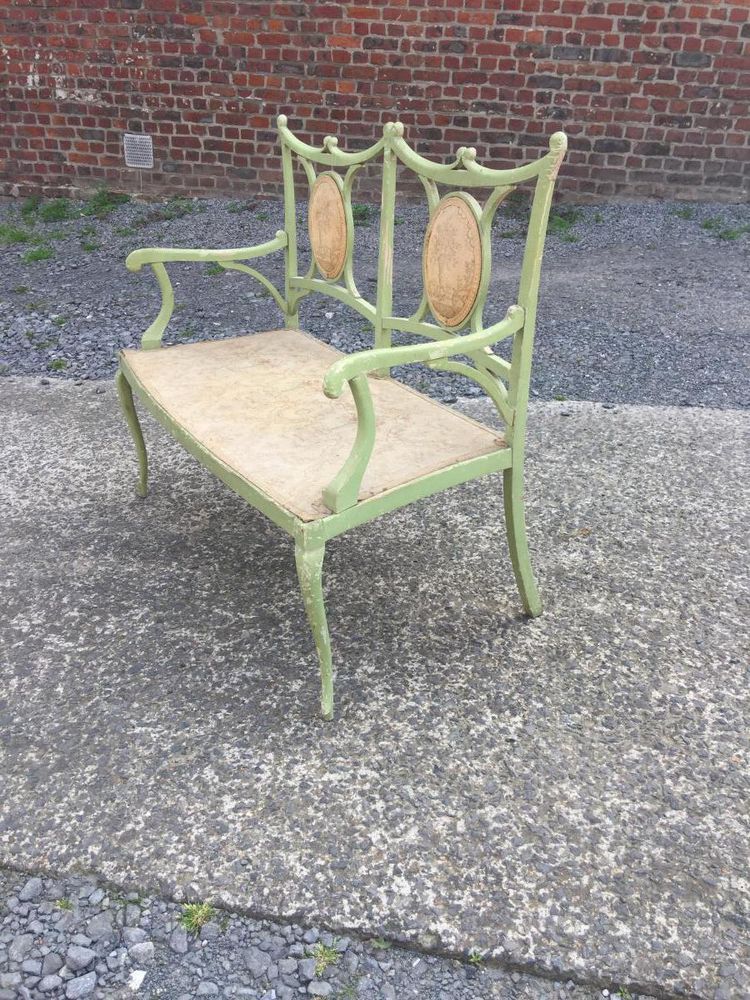 Charmante Banquette Art Nouveau A Optimiser, Circa 1900