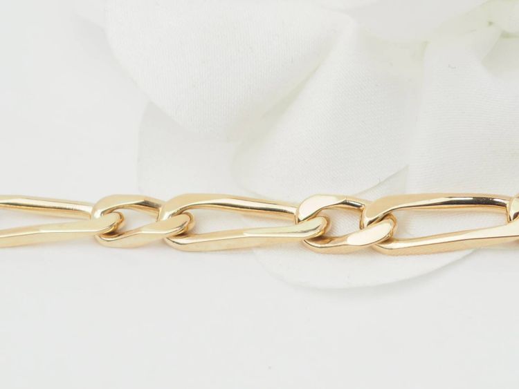 Collana a catena figurata alternata in oro giallo