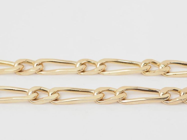 Collana a catena figurata alternata in oro giallo
