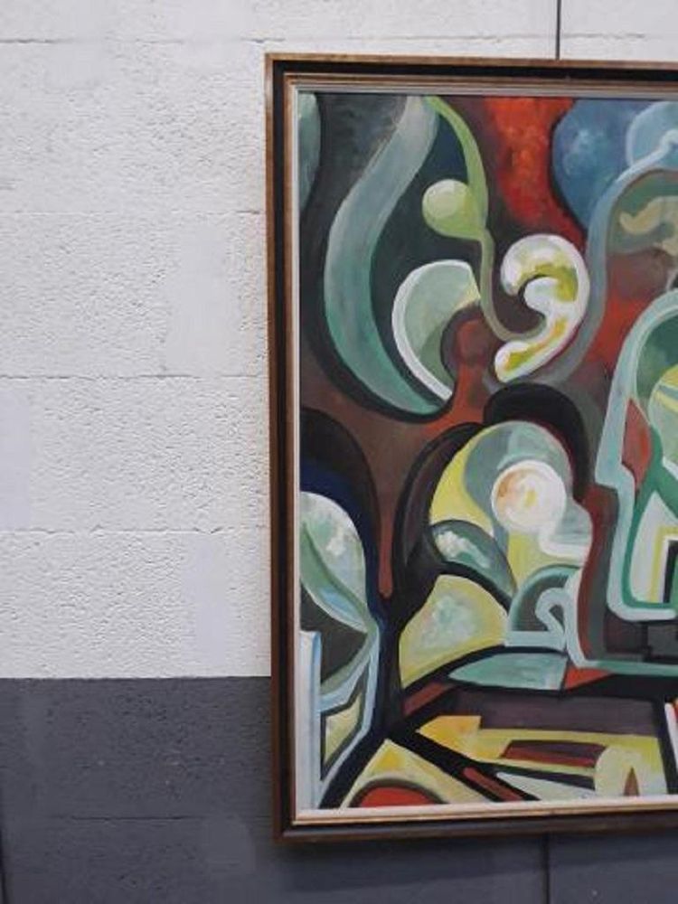 Henri Van Wynsberghe Gouache su cartoncino firmato e datato 91