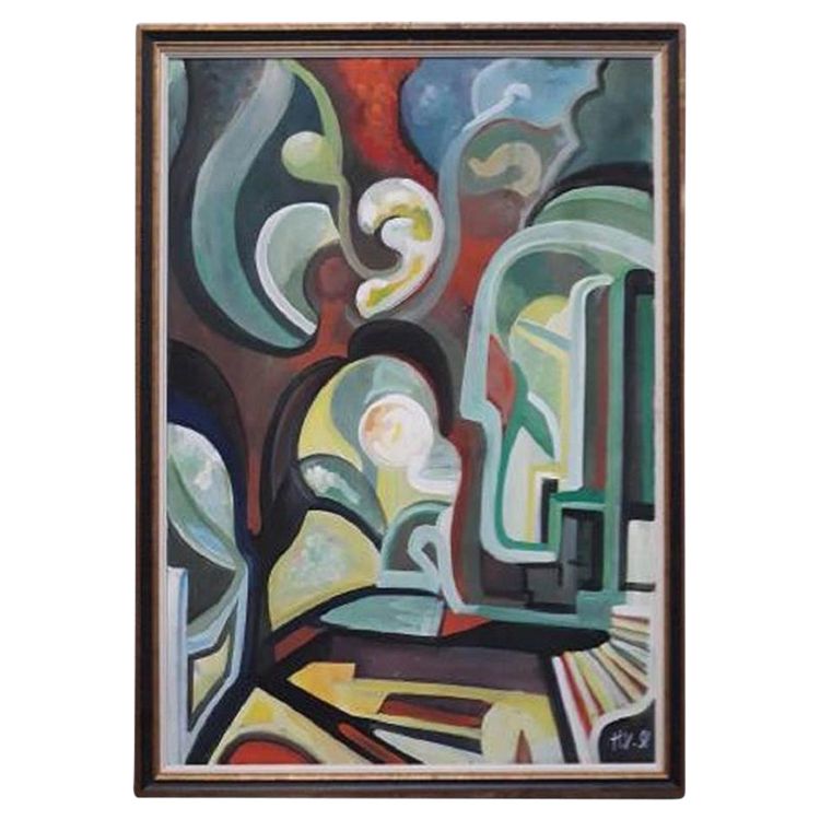 Henri Van Wynsberghe Gouache su cartoncino firmato e datato 91