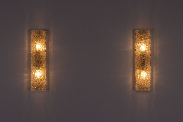 Paire d’appliques en Murano « Vanity Ice Glass »