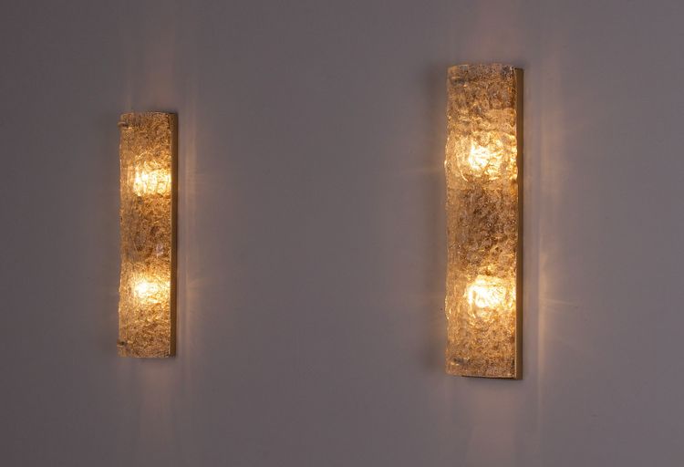 Paire d’appliques en Murano « Vanity Ice Glass »