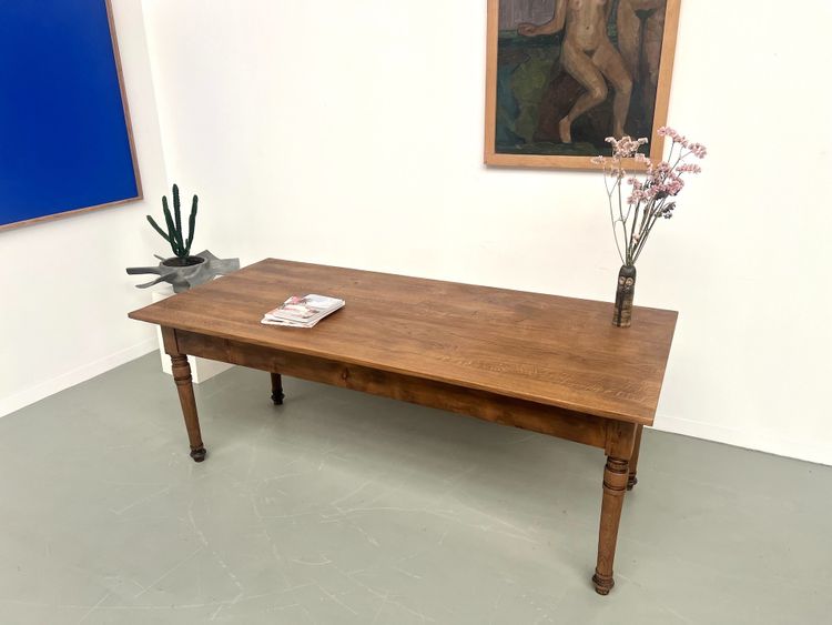 Tavolo antico in rovere massiccio