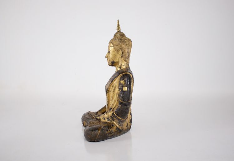 Imposante statue de Bouddha en bronze, Rattanakosin.