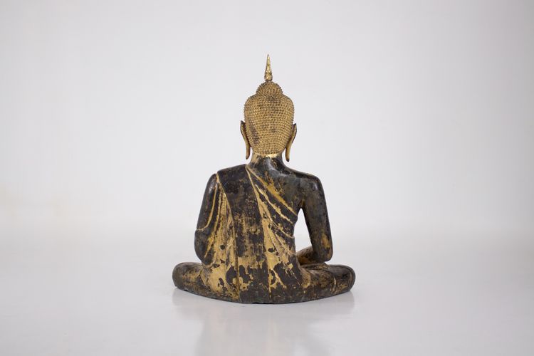 Imposante statue de Bouddha en bronze, Rattanakosin.