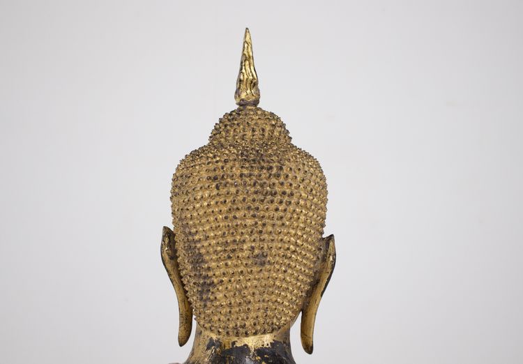 Imposante statue de Bouddha en bronze, Rattanakosin.