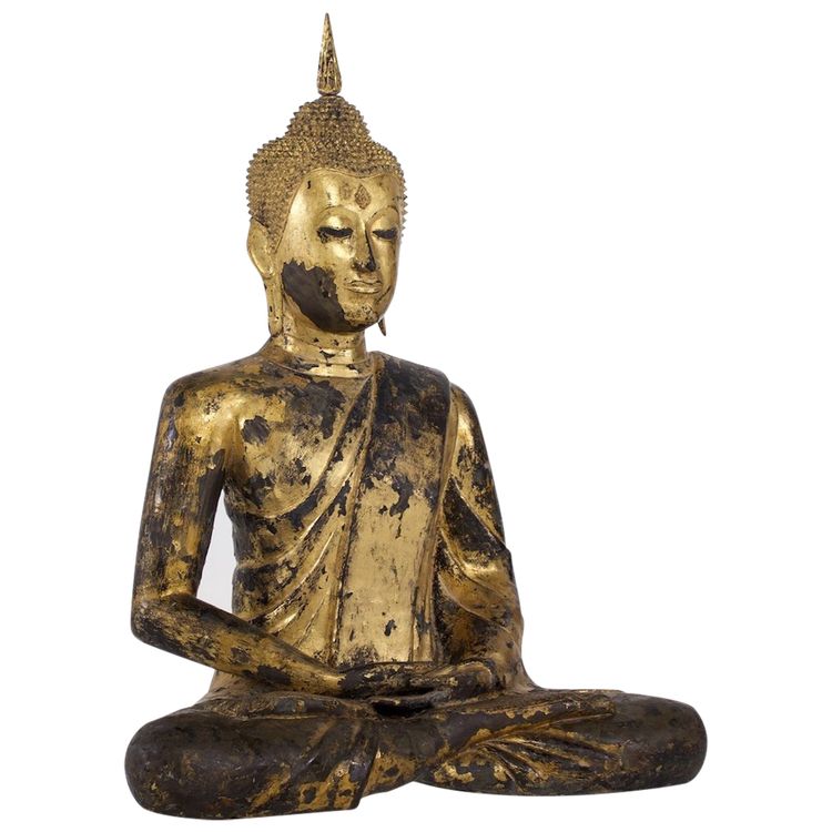 Imposante statue de Bouddha en bronze, Rattanakosin.