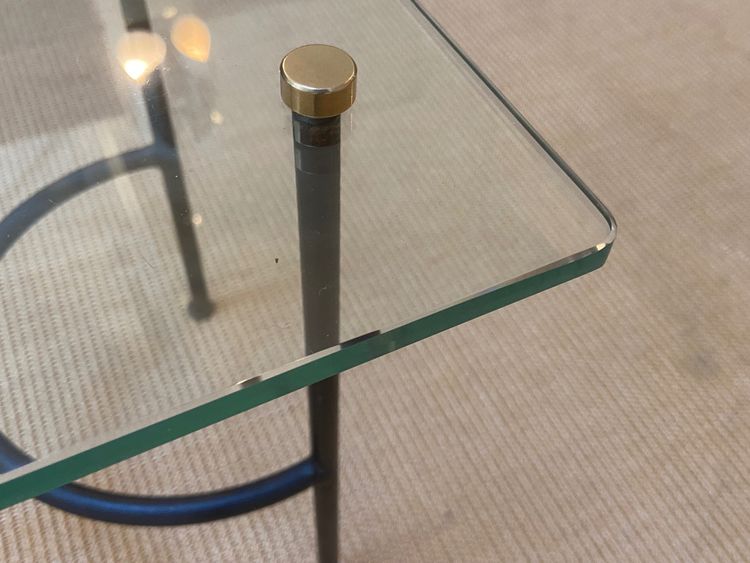 Couchtisch aus Glas von Pierre Guariche, 1960.
