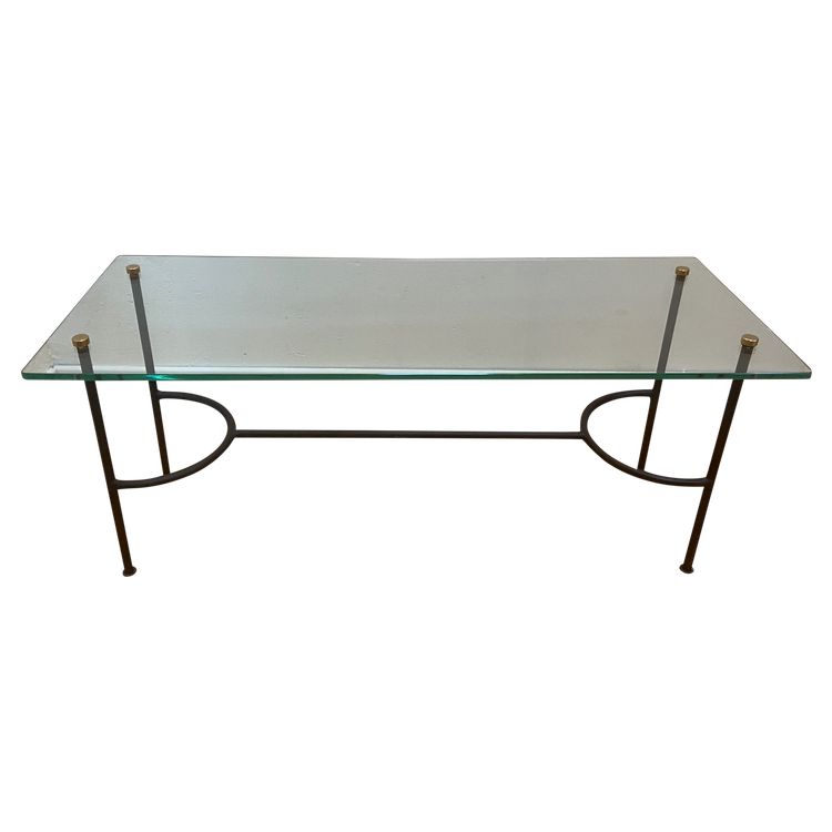 Couchtisch aus Glas von Pierre Guariche, 1960.