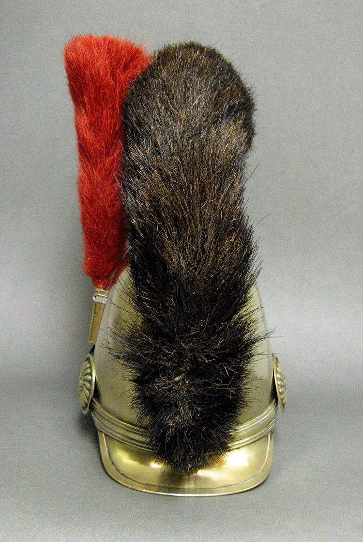 Elmo da vigile del fuoco Mle 1821, modificato nel 1848.