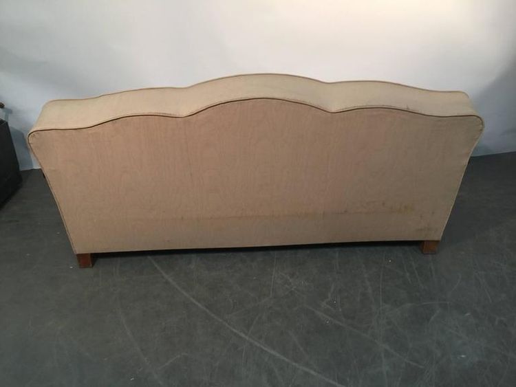 Gaston Poisson, Rare Art Deco 3-Seater Mahogany Sofa, circa 1930