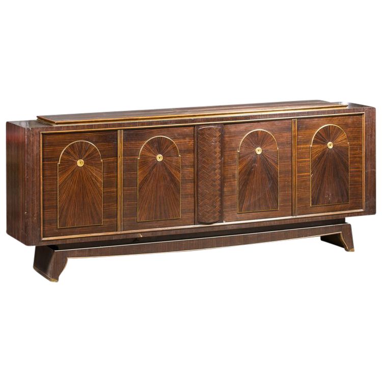 André Boyer, Enfilade Art Deco En Macassar , Bronze, Circa 1940