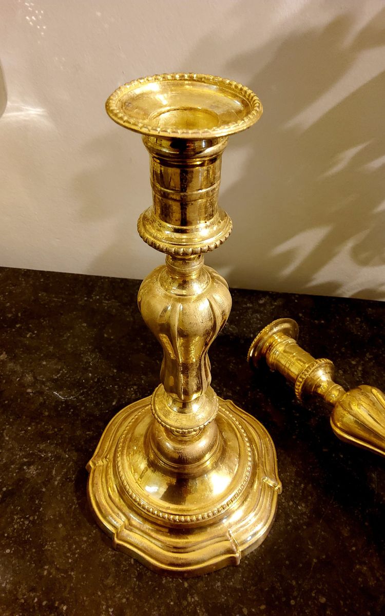 Ein Paar Fackeln aus vergoldeter Bronze Louis XV 18.