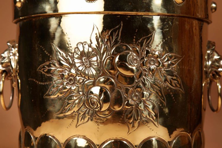  Large brass planter / log bin / peat bin from Dinanderie.