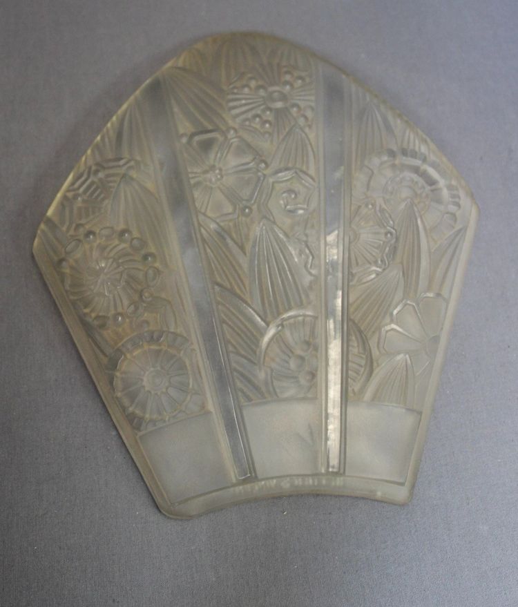 Coppia di appliques angolari Art Déco di Hettier Et Vincent