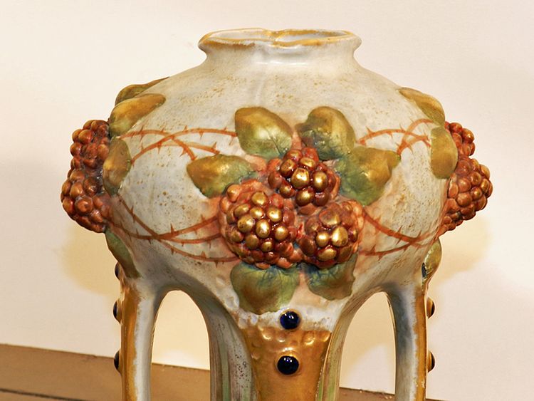 Amphora, Art Nouveau Ceramic Vase, Austria Circa 1900