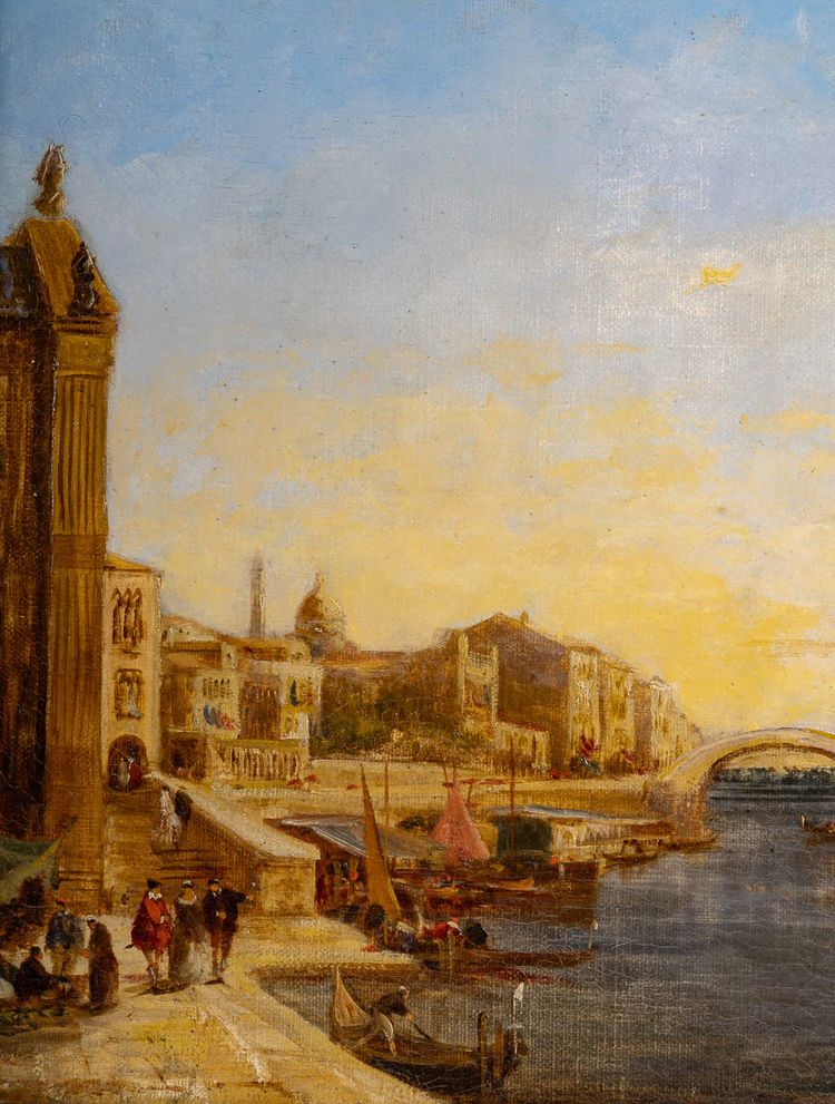 Alfred August Felix Bachmann (1863-1956) Venedig Blick auf den Canal Grande Öl auf Leinwand