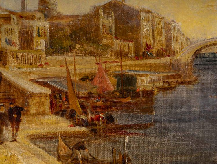 Alfred August Felix Bachmann (1863-1956) Venedig Blick auf den Canal Grande Öl auf Leinwand