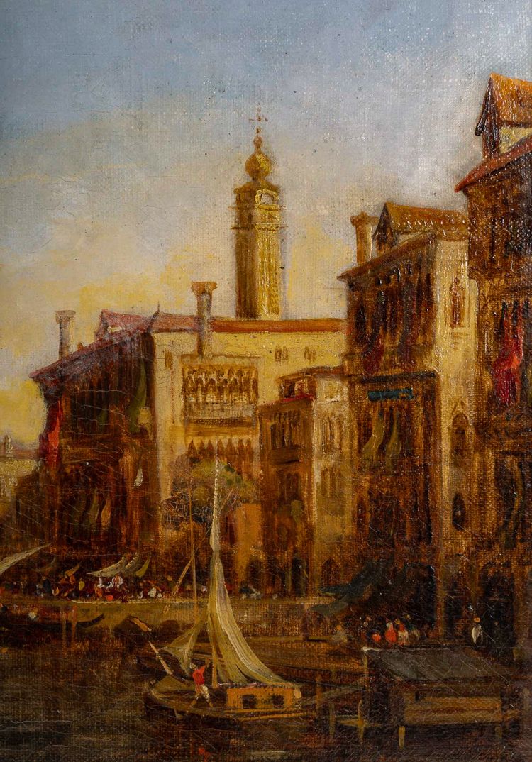 Alfred August Felix Bachmann (1863-1956) Venedig Blick auf den Canal Grande Öl auf Leinwand