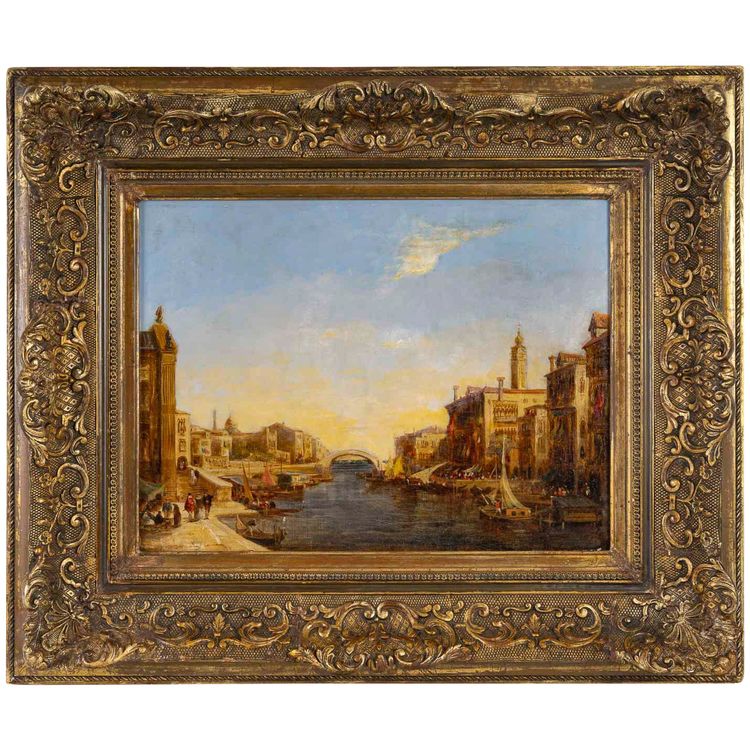 Alfred August Felix Bachmann (1863-1956) Venedig Blick auf den Canal Grande Öl auf Leinwand