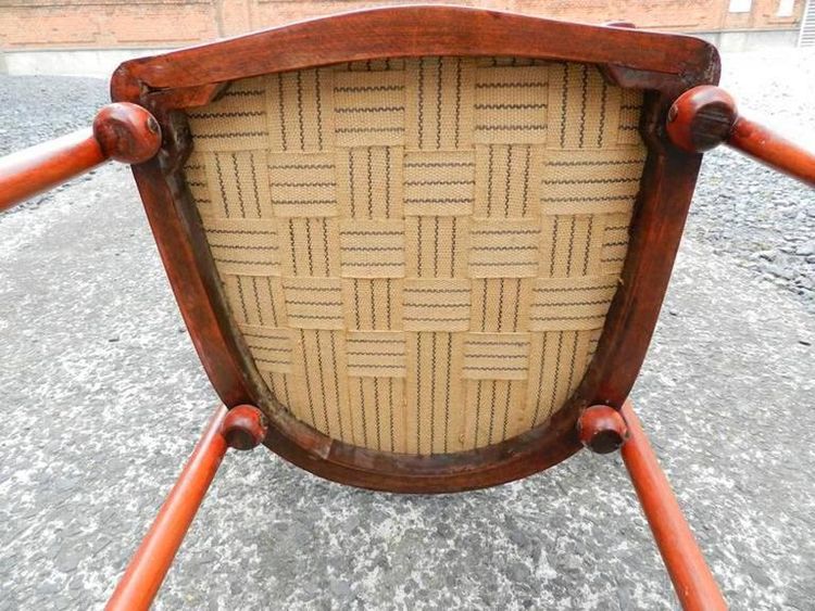 Josef Hoffmann, Fauteuil En Hêtre Courbé Vers 1900 ,recouvert Posterieusement De Cuir