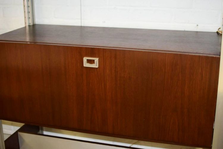 Large Aluminium and Rosewood Bookcase Circa 1970