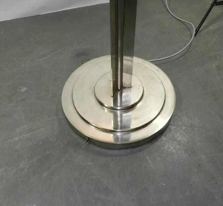 Jean Perzel ,Very Rare Art Deco Floor Lamp , Model 32 , In Nickele Bronze.circa