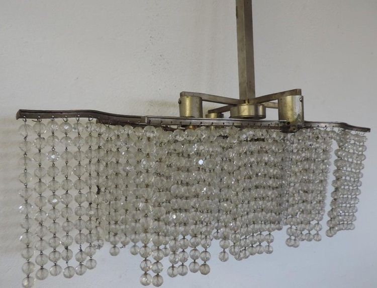 Lustre à Perles Epoque Art Deco, Style Sue Et Mare, Ruhlmann