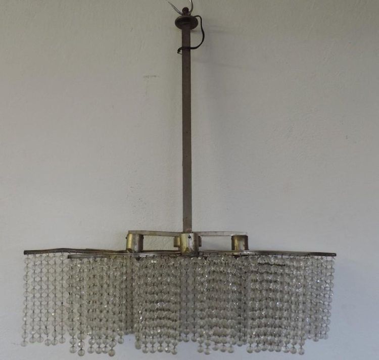 Lustre à Perles Epoque Art Deco, Style Sue Et Mare, Ruhlmann
