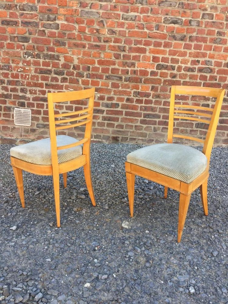 4 elegant Art Deco Chairs, Circa 1940 (table Available)