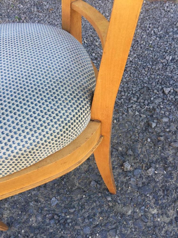 4 elegant Art Deco Chairs, Circa 1940 (table Available)