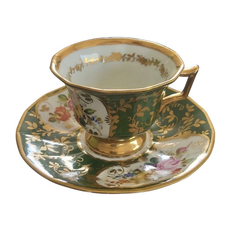 Tazza in porcellana dura del XVIII secolo della Manufacture du Duc d'Angoulême