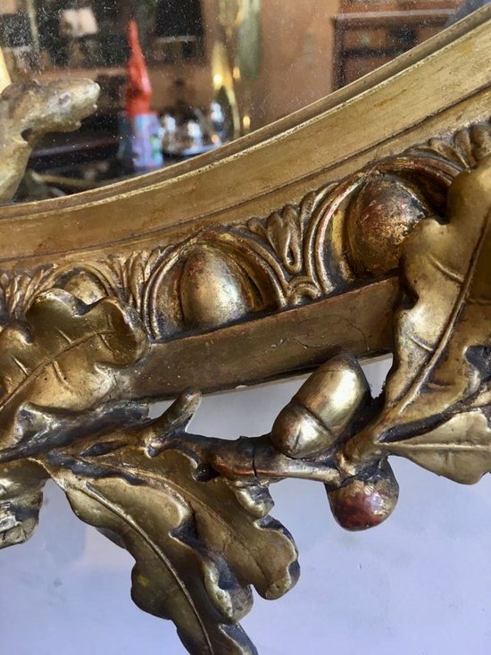 Specchio di legno e stucco dorato, XIX secolo
