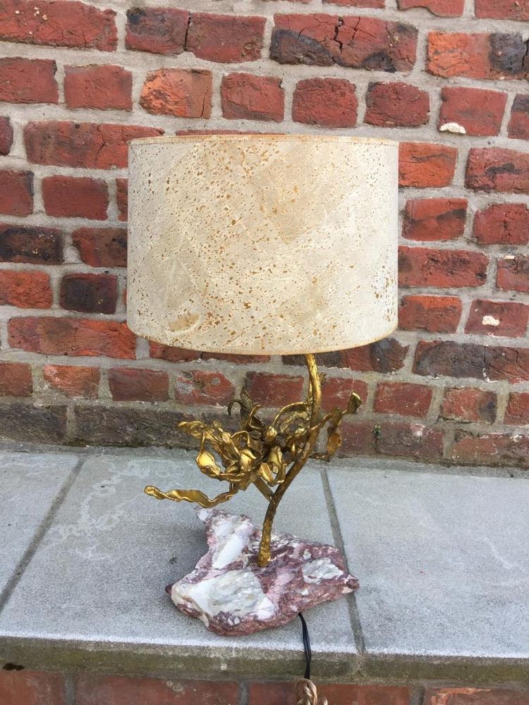 Brutalist lamp Signed Paul Moerenhout, Circa 1970