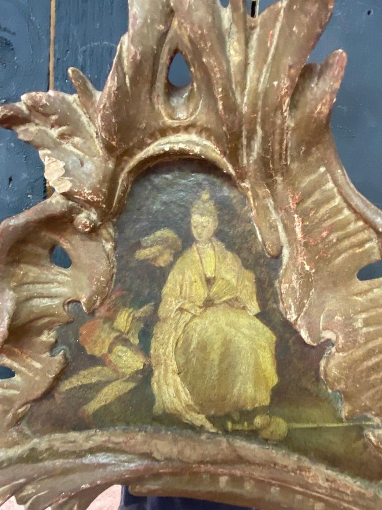 Specchio in stile Regence del XIX secolo, decorazione "cinese