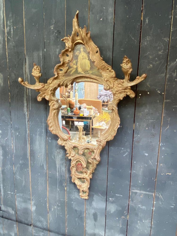 Specchio in stile Regence del XIX secolo, decorazione "cinese