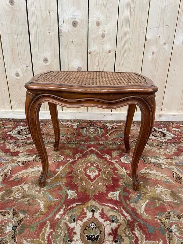 Low stool or Louis XV style foot rest in cannia