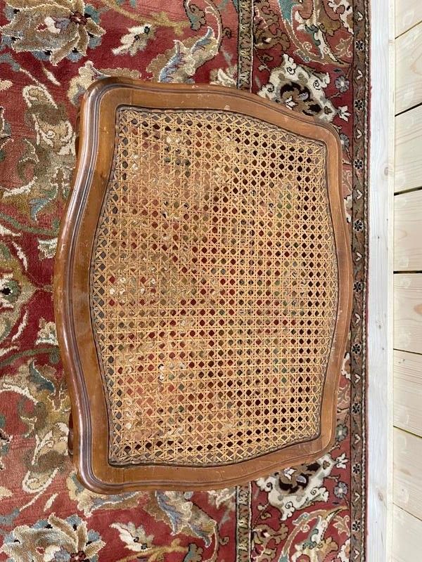 Low stool or Louis XV style foot rest in cannia