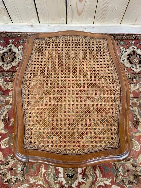 Low stool or Louis XV style foot rest in cannia