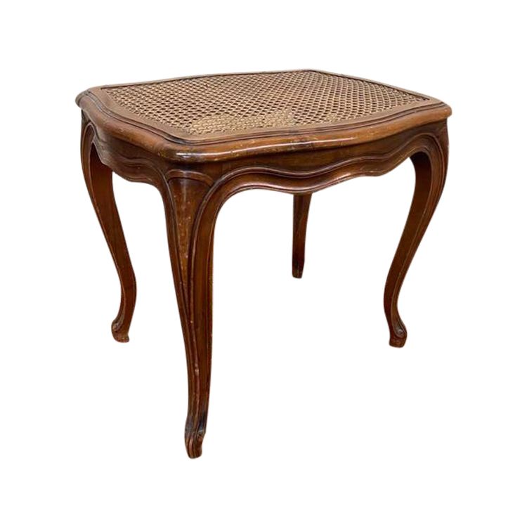 Low stool or Louis XV style foot rest in cannia