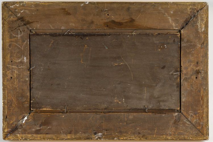 Gustave Mascart (1834-1914) Bukolischer Spaziergang am Fuße des Pulverturms von Brügge Öl auf Holz