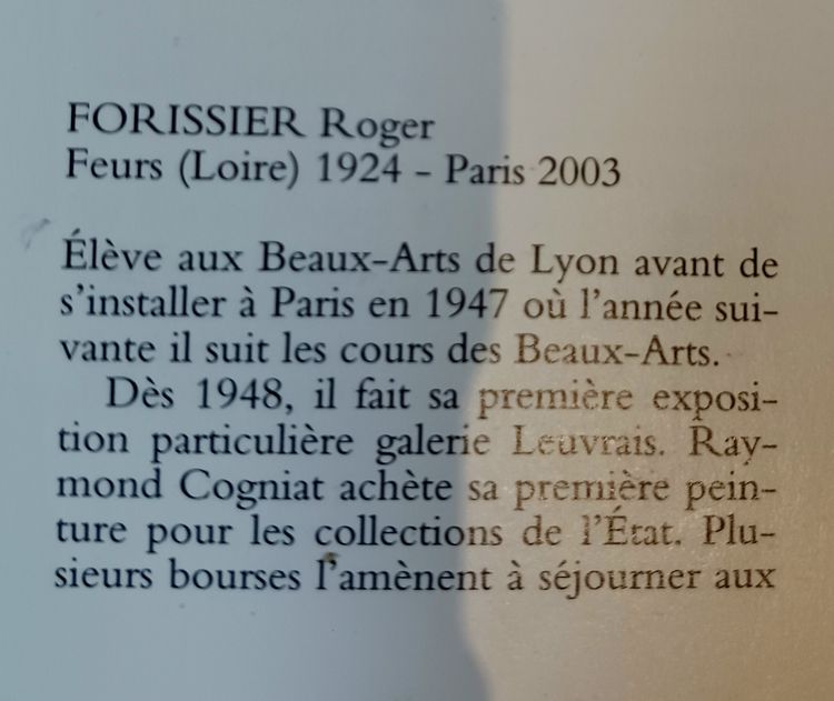 ROGER FORISSIER  1924/2003