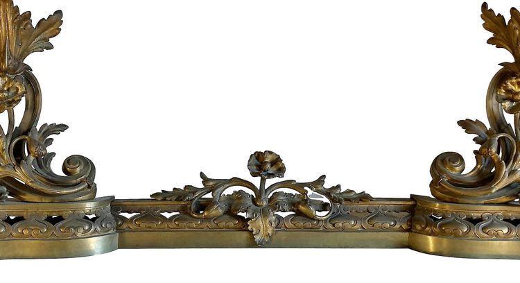 Kaminketten aus Bronze Louis XV