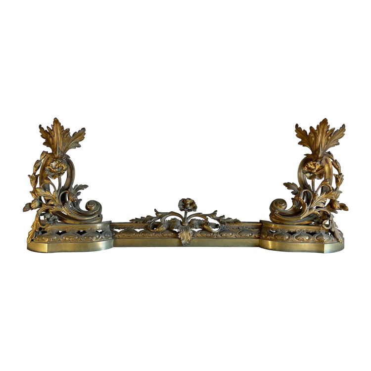 Kaminketten aus Bronze Louis XV