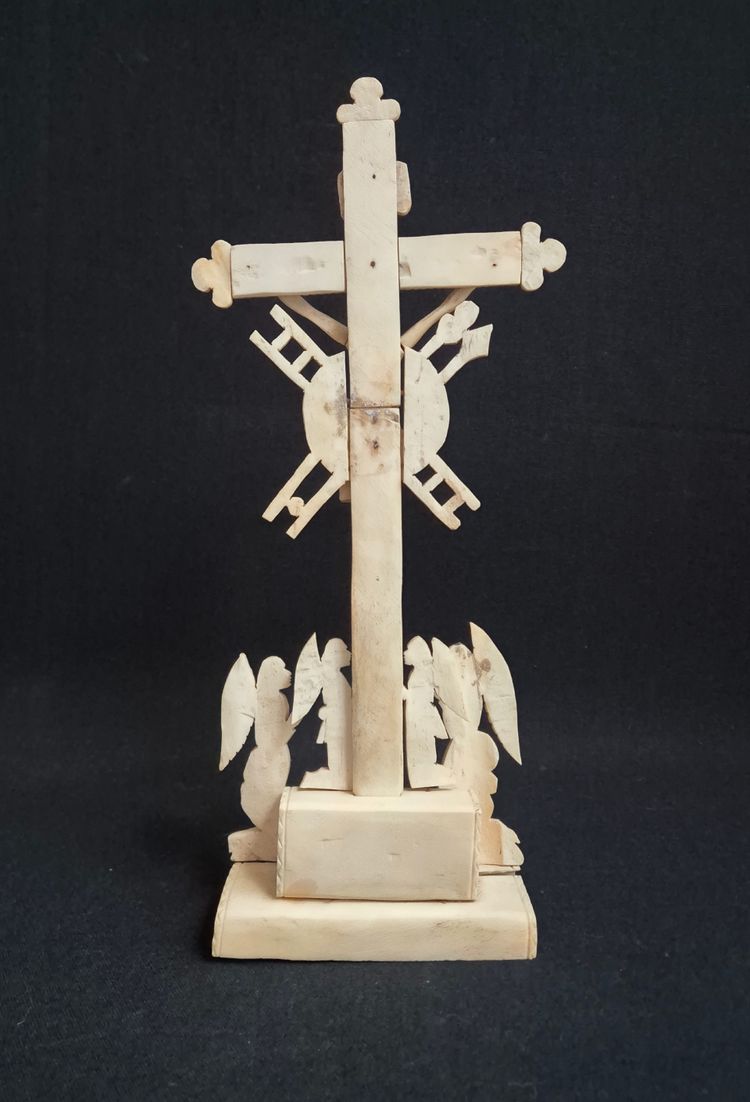 Calvary, Carved Bone Crucifix 19th century