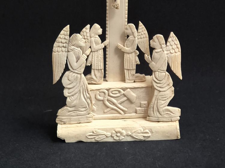 Calvary, Carved Bone Crucifix 19th century