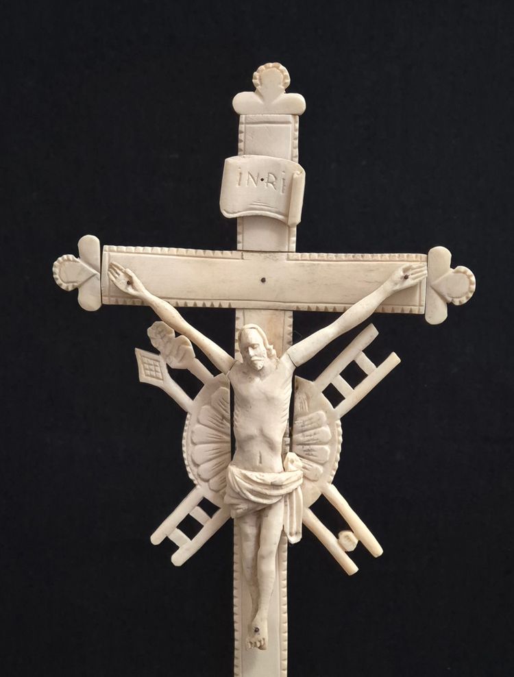 Calvary, Carved Bone Crucifix 19th century